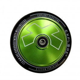Explore Колесо для трюкового самокату  120 литий диск дюраль abec -9 Зелений (2887871)