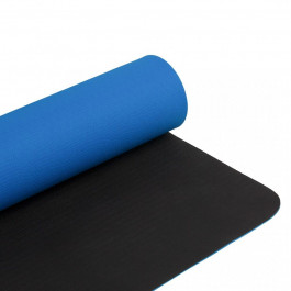 IVN Килимок для йоги та фітнесу EVA 1850х550х5мм / синій/чорний (IV-EV7643BB)