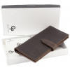 Grande Pelle Темно-коричневий стильний гаманець ручної роботи  (13014) - зображення 8