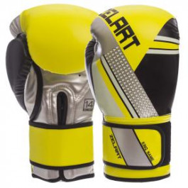 Zelart Перчатки боксерские BO-1335, размер 10oz, лимонный/черный