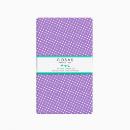 COSAS Простыня на резинке Бязь Фиолетовый горох 60х120 (4822052895771)