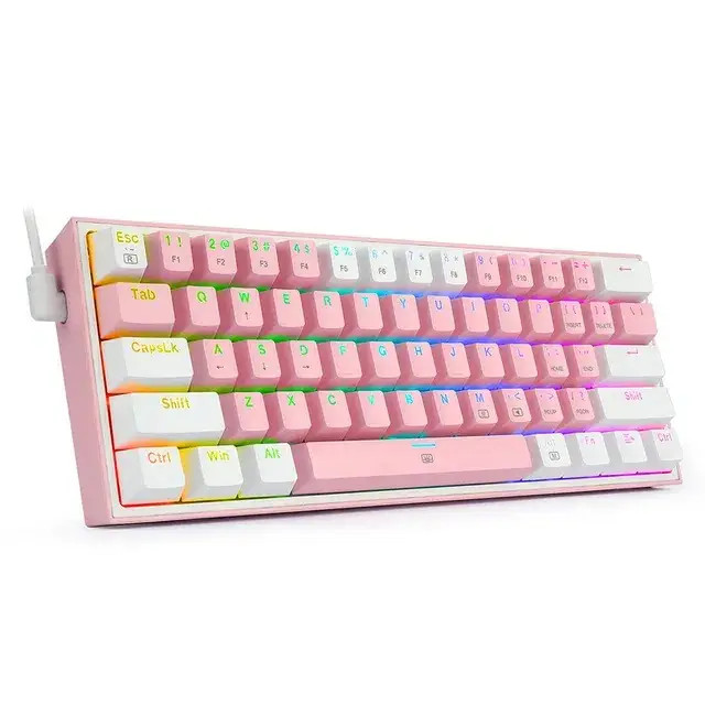 Redragon Fizz K617 RGB Mini White-Pink (K617RGB-WP, 84541) - зображення 1