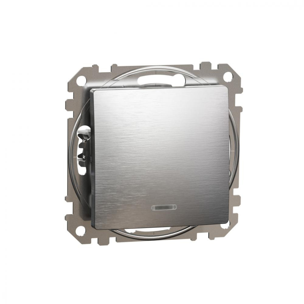 Schneider Electric Перемикач з підсвіткою 1-кл  Sedna Elements SDD170106L Алюміній матований - зображення 1