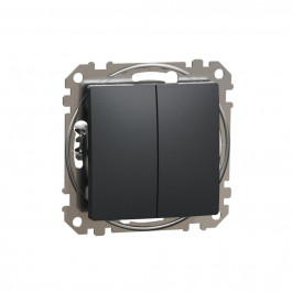 Schneider Electric Вимикач 2-кл кнопочний 10A  Sedna Design SDD114118 Чорний