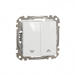 Schneider Electric Кнопочний вимикач для жалюзі 2-кл  Sedna Design SDD111114 Білий