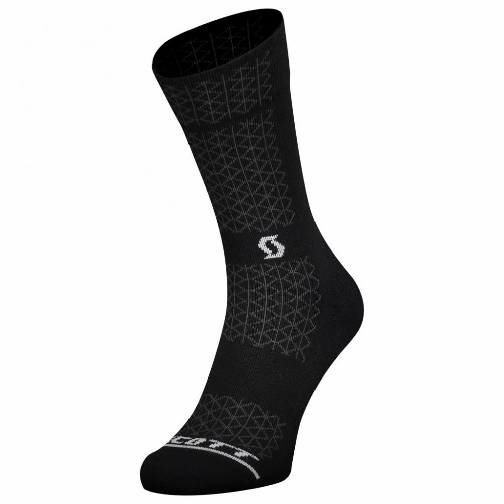 Scott Шкарпетки велосипедні  AS Performance Crew Socks, Black/White, L (278427.1007.048) - зображення 1