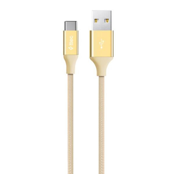 TTEC 2DK18 AlumiCable USB 2.0 to Type-C 1.2m Gold (2DK18A) - зображення 1