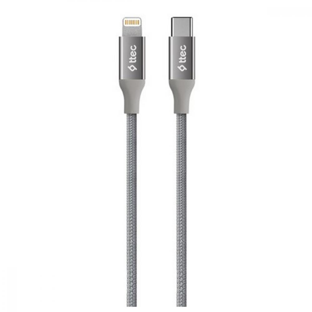 TTEC 2DK41 AlumiCable USB Type-C to Lightning 1.5m Space Gray (2DK41UG) - зображення 1