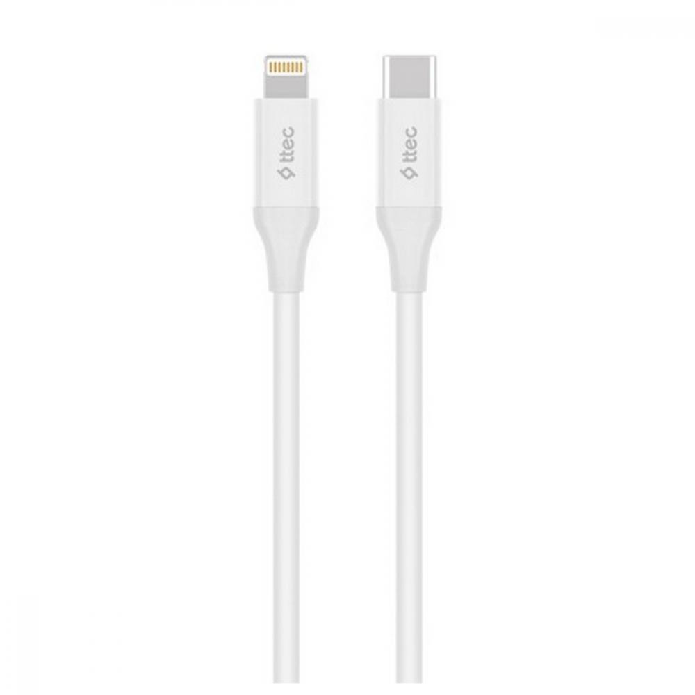TTEC 2DK40 USB Type-C to Lightning 1.5m White (2DK40B) - зображення 1