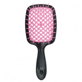 Hollow Comb Гребінець для волосся  Superbrush Plus Black+Light Pink