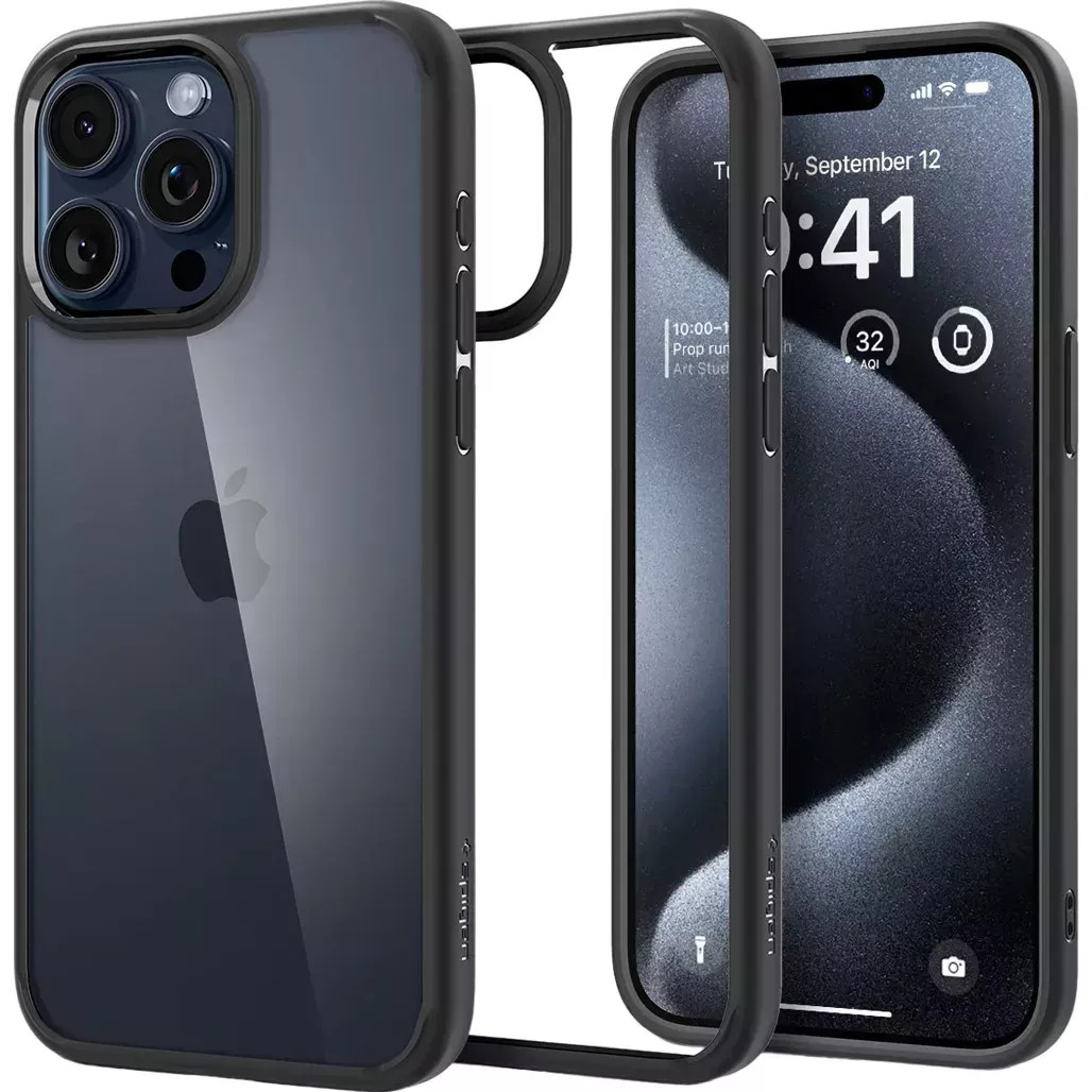 Spigen iPhone 15 Pro Max Ultra Hybrid Case Matte Black (ACS06570) - зображення 1