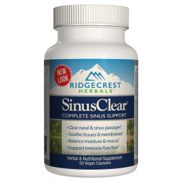 RidgeCrest Herbals Комплекс для Поддержки и Защиты Верхних Дыхательных Путей, SinusClear, , 60 гелевых капсул (RCH1125)