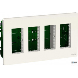 Schneider Electric Блок unica system+ скытый монтаж 4х2 Unica New, NU174418, белый
