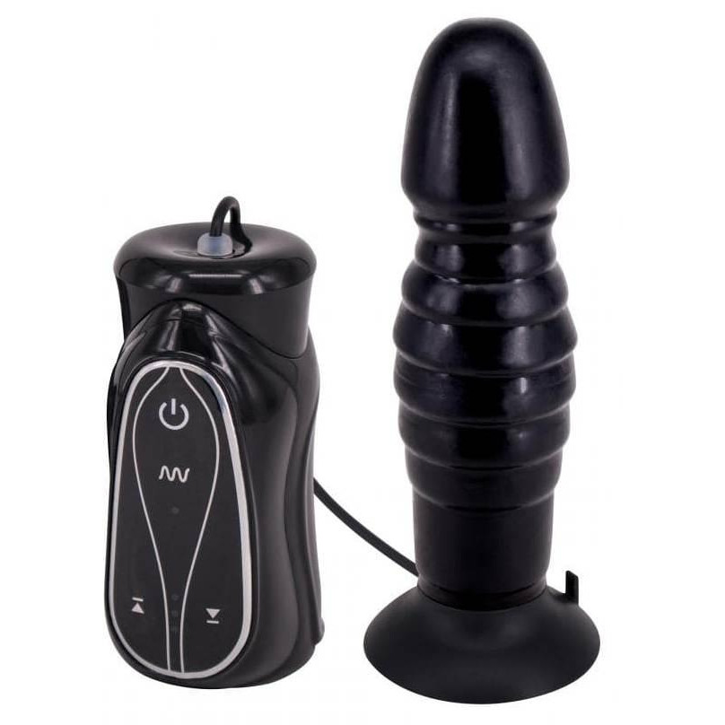 SevenCreations Pleasure Thrust Vibrating Butt Plug, черная (6946689011231) - зображення 1