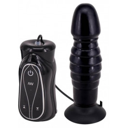SevenCreations Pleasure Thrust Vibrating Butt Plug, черная (6946689011231)