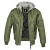Brandit Куртка  MA1 Sweat Hooded Jacket - Olive/Grey XXL - зображення 1
