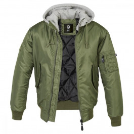   Brandit Куртка  MA1 Sweat Hooded Jacket - Olive/Grey