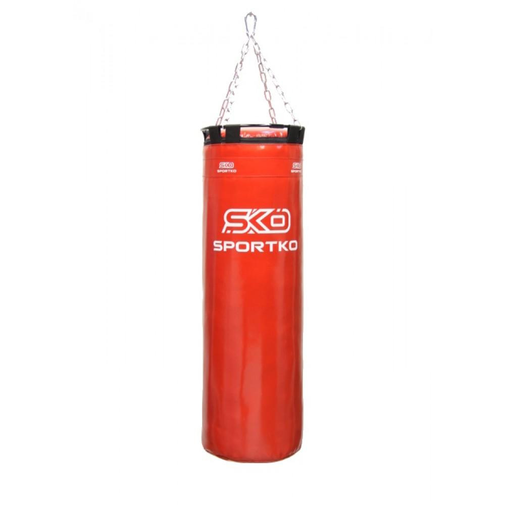 Sportko Мішок боксерський  PVC "Класік" 85 см з кільцем колір червоний - зображення 1