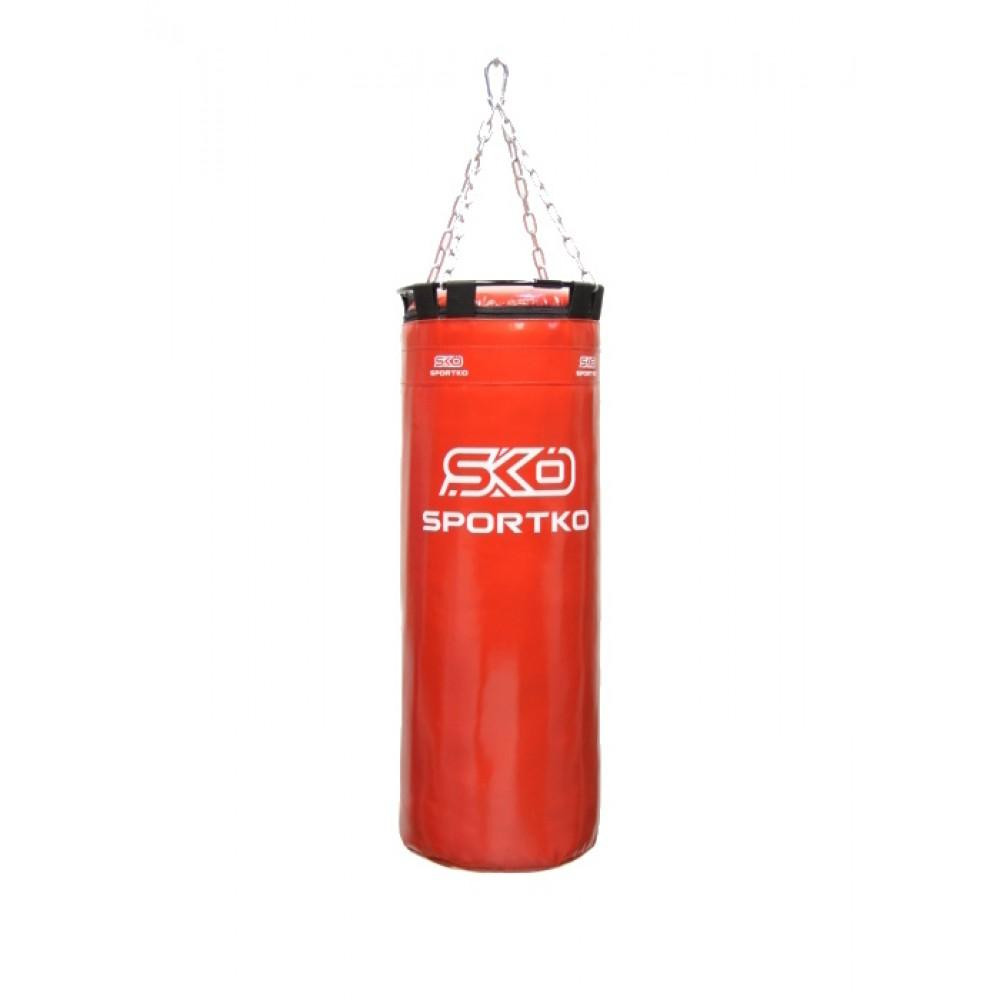 Sportko Мішок боксерський  'Боченя' PVC з кільцем 75 см червоний - зображення 1