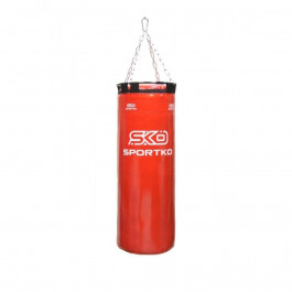 Sportko Мішок боксерський  'Боченя' PVC з кільцем 75 см червоний