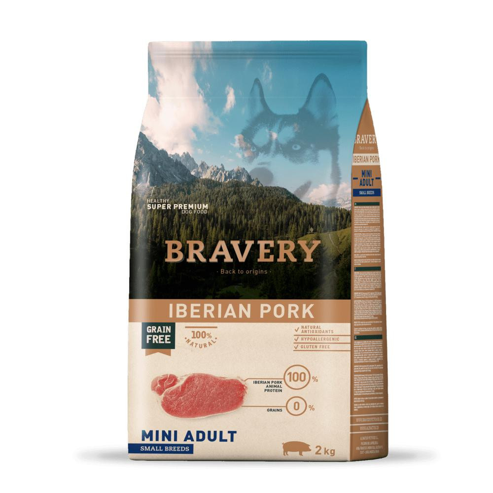 Bravery Mini Adult Iberian Pork 2 кг 6695 BR IBER M_ 2KG - зображення 1