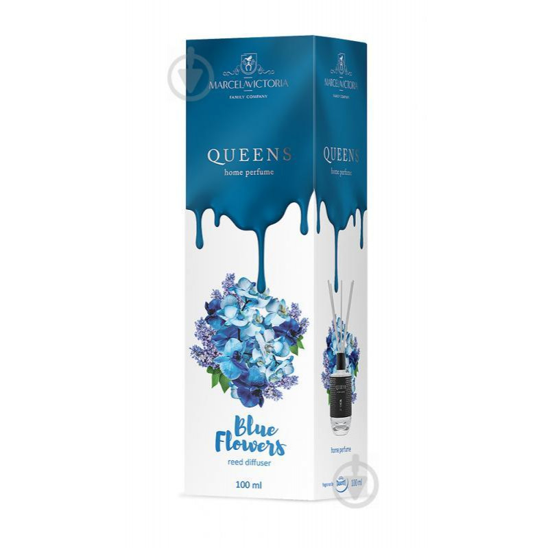 MarcelaVictoria Аромадифузор  Queens Blue Flowers Блакитні квіти 100 мл (5906190118837) - зображення 1