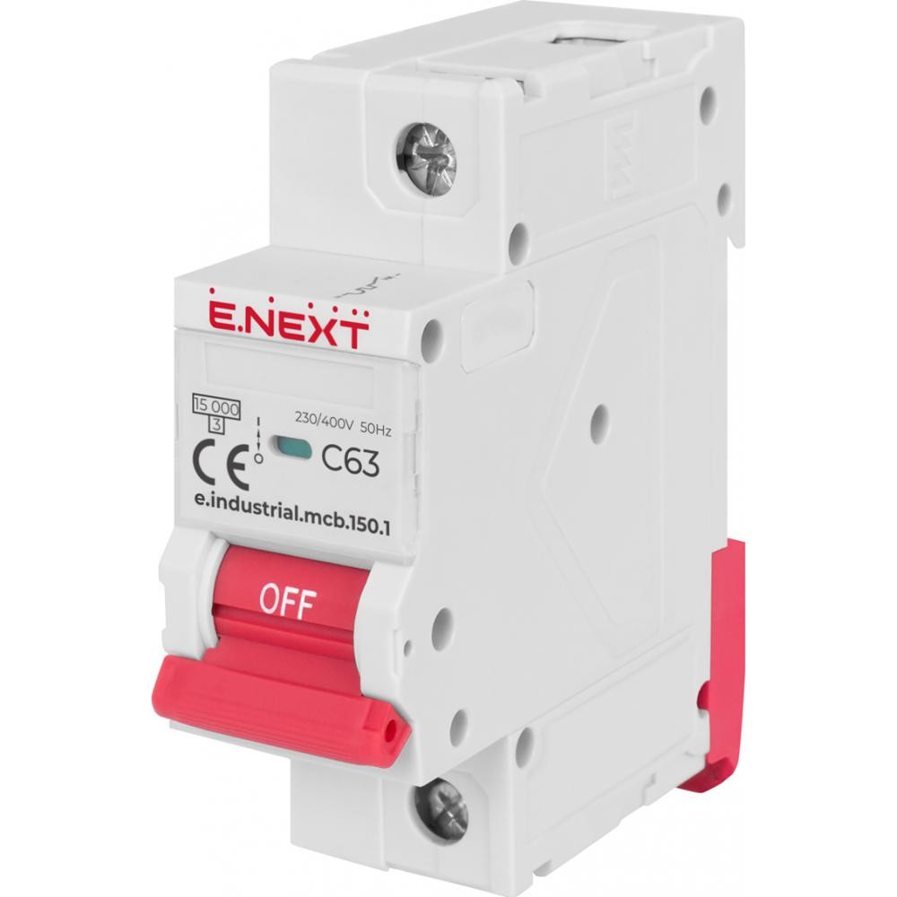 E.NEXT e.industrial.mcb.150.1.C63 1р 63А C 15кА (i0630038) - зображення 1