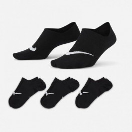 Nike Набір шкарпеток  U Nk Everyday Plus Ltwt Footie SX5277-011 L 3 пари Black/White (194958595418)
