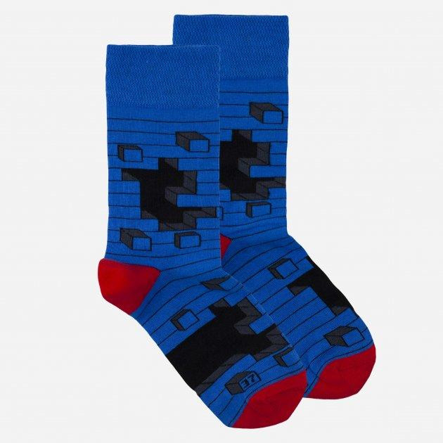 The Pair of Socks Шкарпетки  1P-111-3D-SAX бавовна 44-46 Сині (4820234220410) - зображення 1