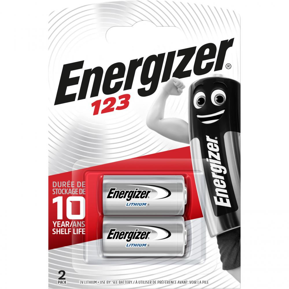 Energizer 16340 (CR-123A) bat(3B) Lithium 2шт (E300783702) - зображення 1