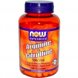 Now Arginine & Citrulline 500/250 mg 120 caps