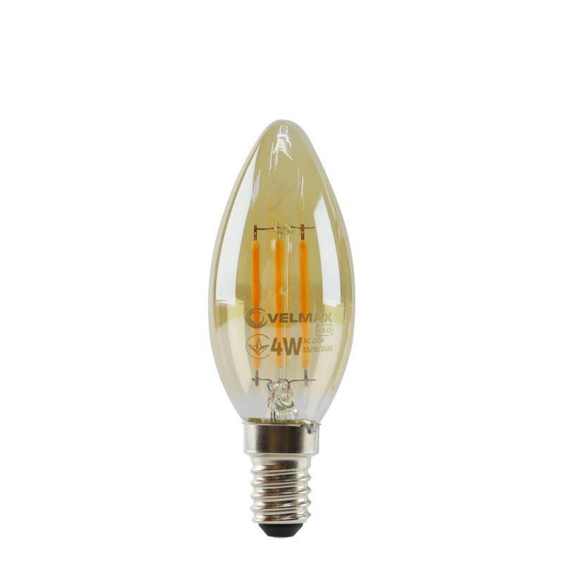 Velmax LED Filament C37 4W-E14-2200K (21-42-37) - зображення 1