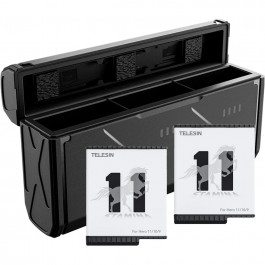 Telesin Multifunctional Storage Charging Box 15Вт + 2 акумулятора Stamina для GoPro 11/10/9 (GP-PT-G01)