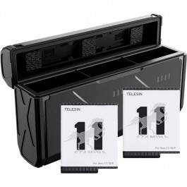   Telesin Multifunctional Storage Charging Box 15Вт + 2 акумулятора Stamina для GoPro 11/10/9 (GP-PT-G01)