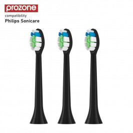 ProZone Premium-Diamond for Philips Medium Black 3pcs