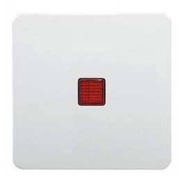 Hager Клавіша з червоною лінзою для 1-клавішних вимикачів біла OPTIMA (12009102)