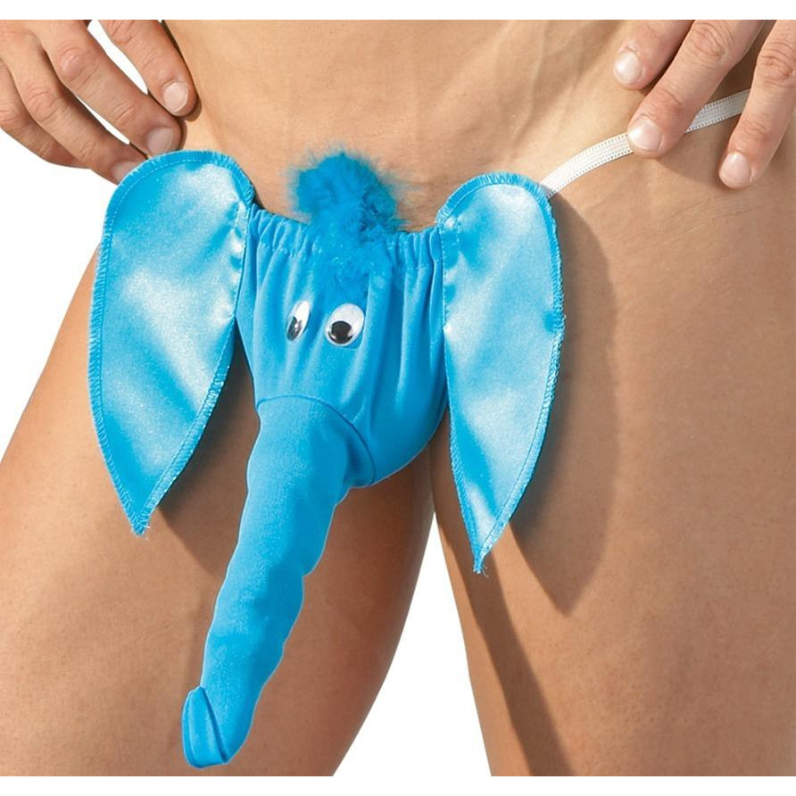 Cottelli Трусы-стринги мужские Elefanten Gag String, голубые - зображення 1
