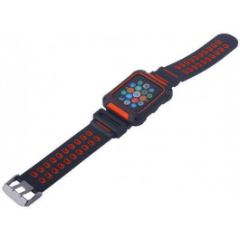 COTEetCI TPU-ремешок с пластиковым чехлом для Apple Watch 42mm (Серия 1/2/3)  W31 PC&Silicone Band Suit Black