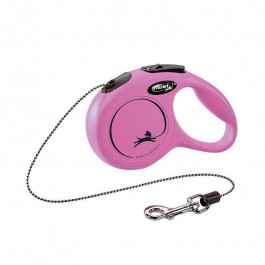 Flexi повідець-рулетка для дрібних порід собак Classic трос XS (3 м; до 8 кг) Рожевий (CL00C3.251