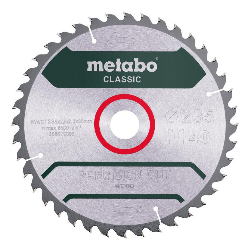 Metabo Диск пильний Metabo Classic PrecisionCut O235 x 30мм, 40z, WZ 15° - зображення 1