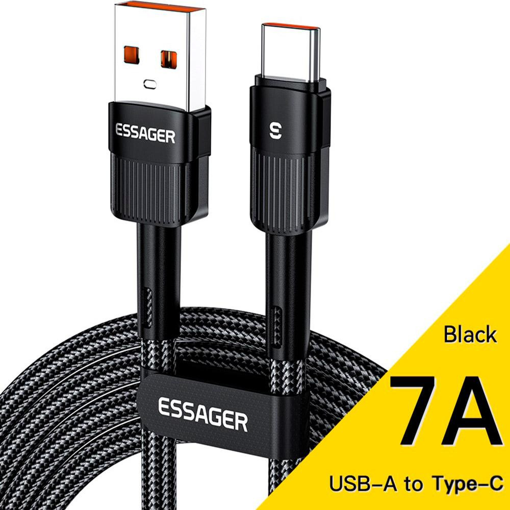 Essager USB Type-A to USB Type-C 100W 1m Black (EXCT-XC01) - зображення 1