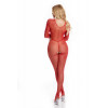 Pink Lipstick Комбінезон RISQUE CROTCHLESS BODYSTOCKING RED, S/M (7227052REDSM) - зображення 2