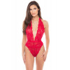 Rene Rofe Боді з відкритою спиною PLUNGE IN TEDDY RED, S/M (7550014REDSM) - зображення 1