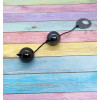 SevenCreations Вагинальные шарики из металла Domino Metallic Balls чёрные (DT50903) - зображення 1