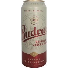Budweiser Пиво  Budvar светлое фильтрованное 5% 0.5 л (8594403310115)