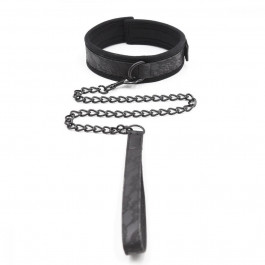   DS Fetish Collar with leash black (262400120)