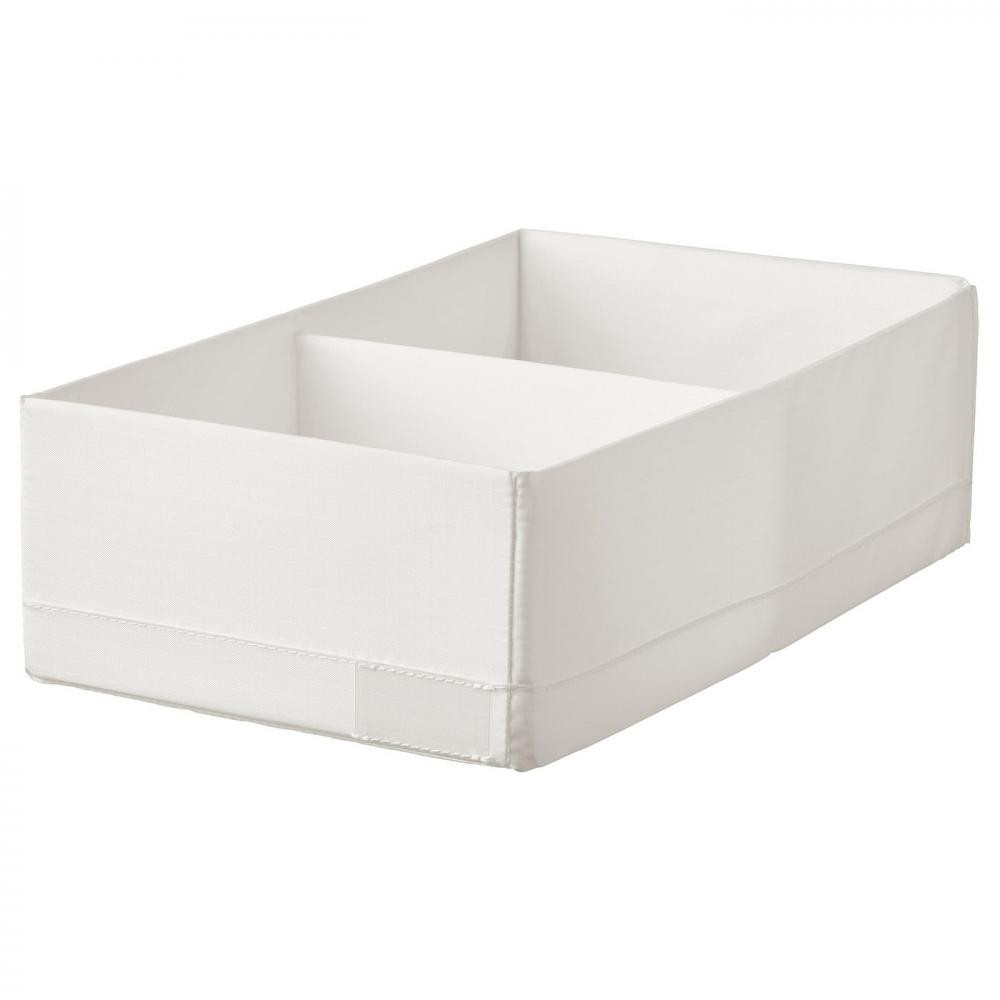 IKEA СТУК, 604.744.25 - Ящик с отделениями, белый, 20x34x10 см (604.744.25) - зображення 1