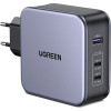 UGREEN CD289 GaN 140W Fast Charger Gray + Type-C to Type-C (90549) - зображення 1