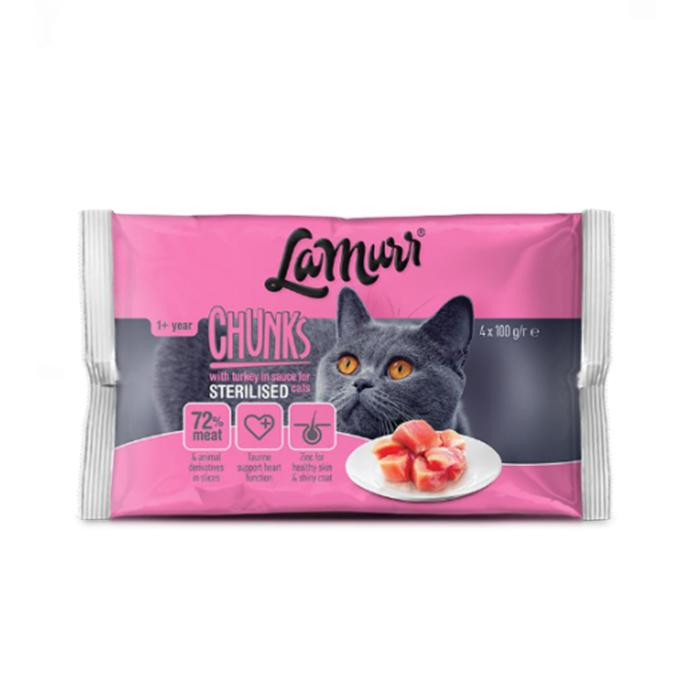 Quattro La Murr Cat Sterilised Extra Poultry Turkey 100 г 4 шт (4770107252768) - зображення 1