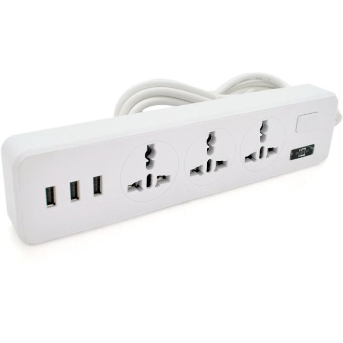 IQ POWER TB-T13 White, 3 розетки, 3xUSB, 2м - зображення 1